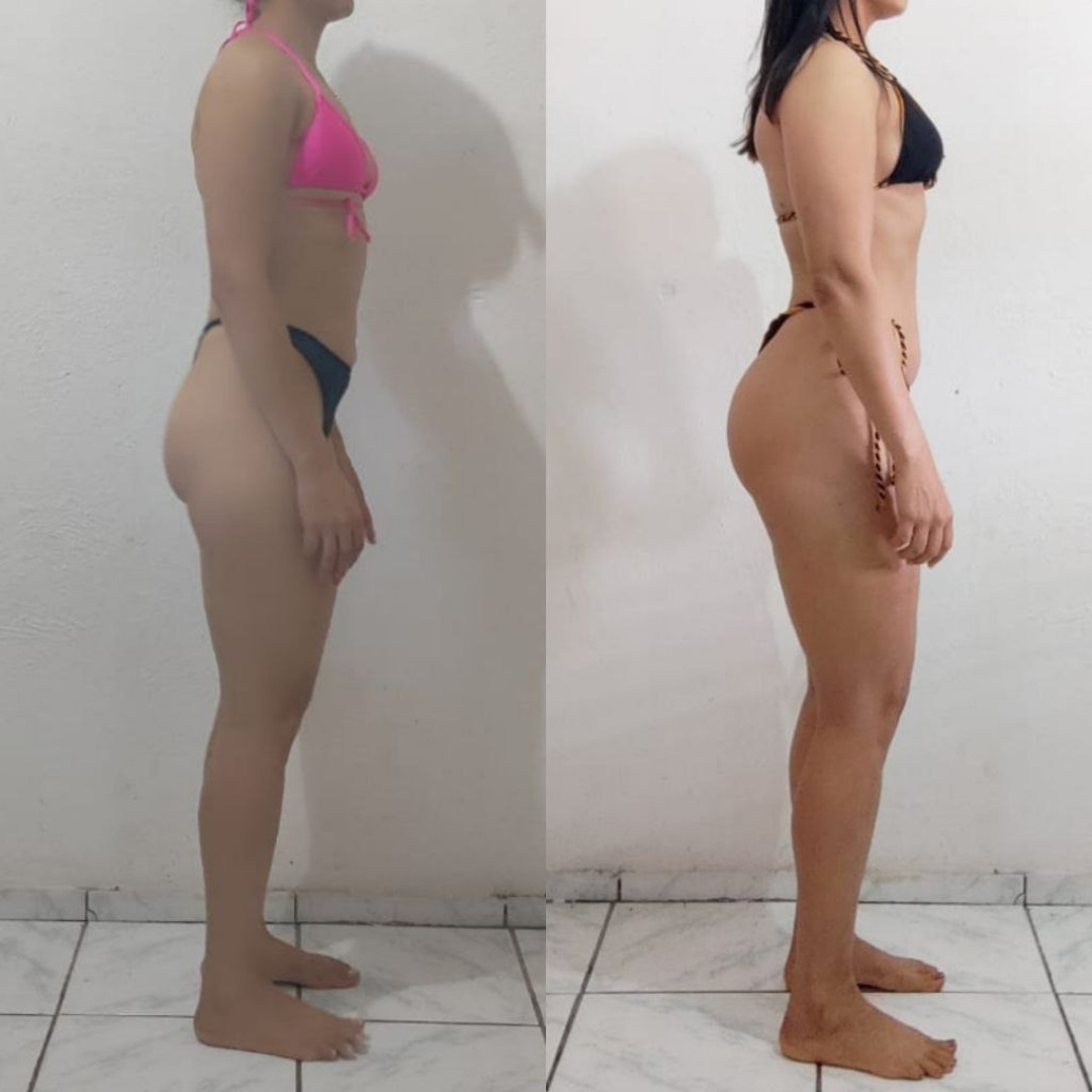 Antes e depois, treino personalizado para mulheres